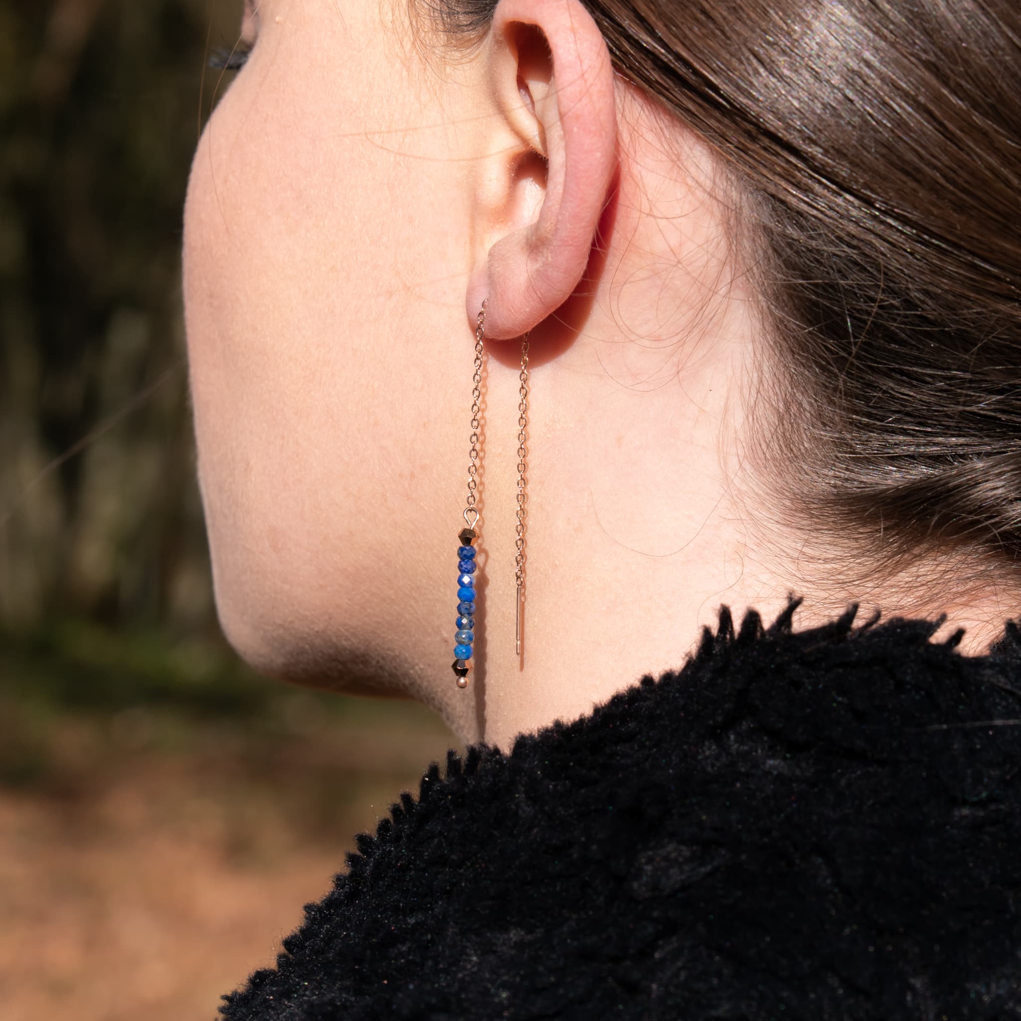 Boucles d'oreilles LUMIA en pierres Lapis-lazuli - SLOYA